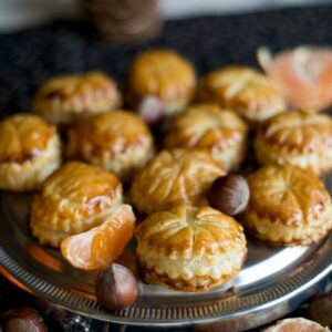 Galette des rois clementines et praliné ( frz. Dreikönigskuchen mit Clementinen und Nougat)