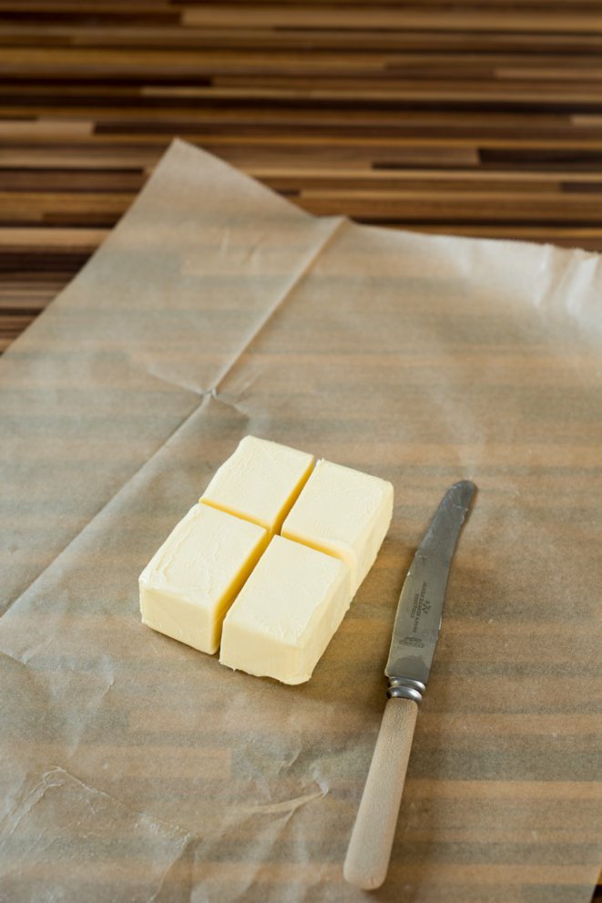 Hefe Blätterteig Schritt 1 Butter In Stücke Geschnitten