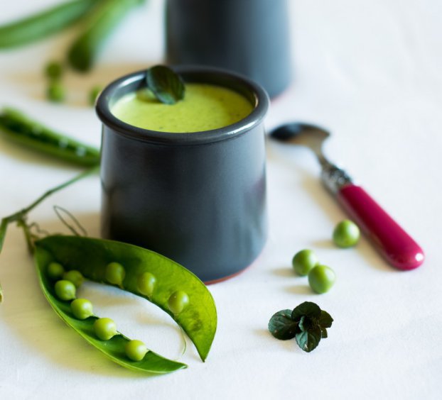 Soupe crémeuse petits pois-menthe (cremige Erbsen-Minz-Süppchen) DSC_4009-1-Kopie