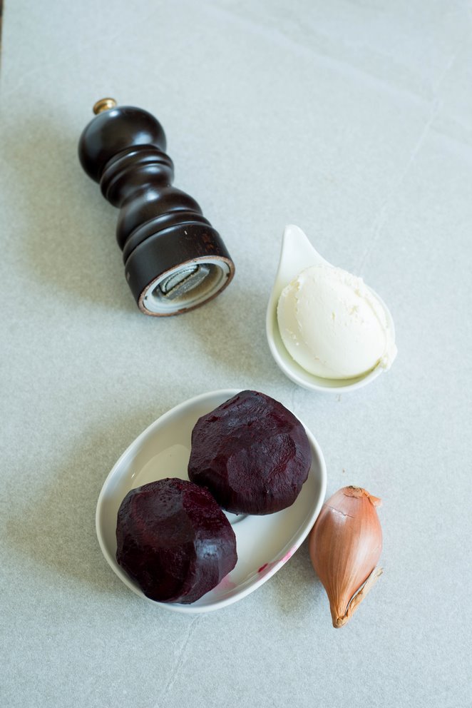 Rote-Bete-Aufstrich (Rillettes de Betterave) Ziegenfrischkase Dip Schritt 1 Zutaten Rote Bete Aufstrich