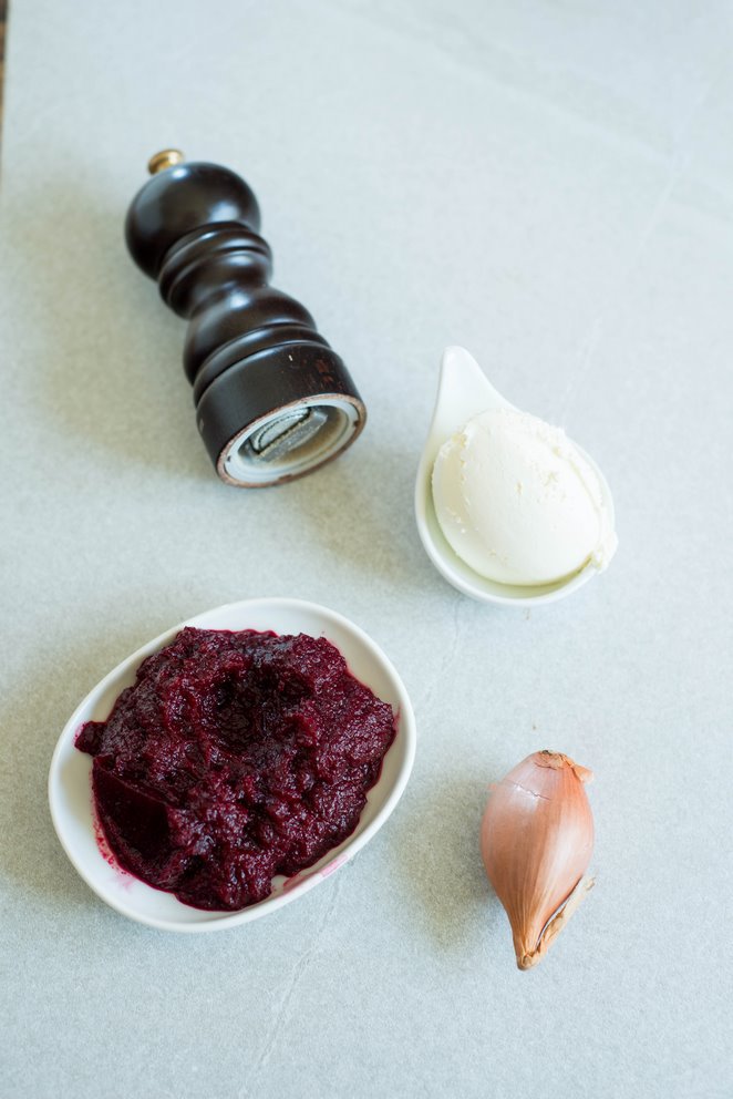 Rote-Bete-Aufstrich (Rillettes de Betterave) Ziegenfrischkase Dip Schritt 2 Zutaten Für Rote Bete Aufstrich