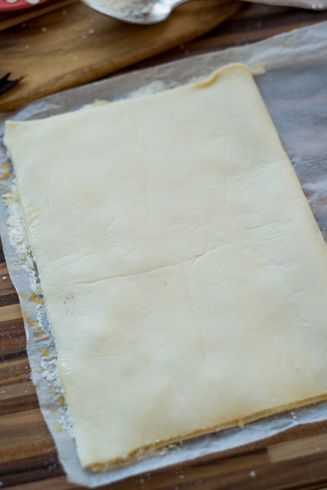  Blätterteig Mandeln Provence Schritt 7 Blätterteig Ausgerollt Auf Ba