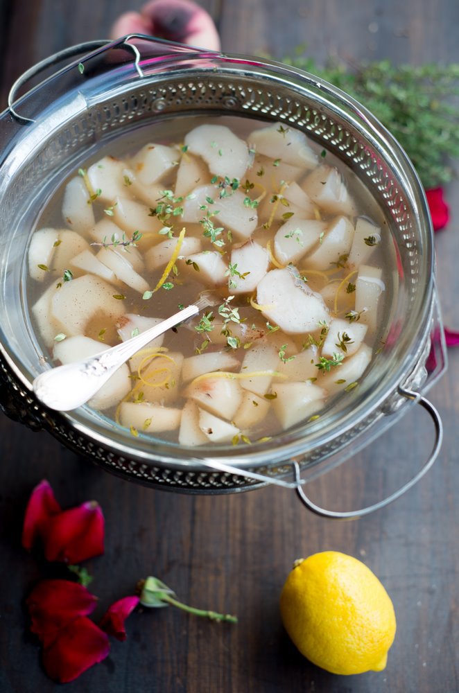 Sommerliche Pfirsisch-Zitronen-Thymian Suppe (Soupe de Pèches et Thym Citron) DSC_3542-Kopie