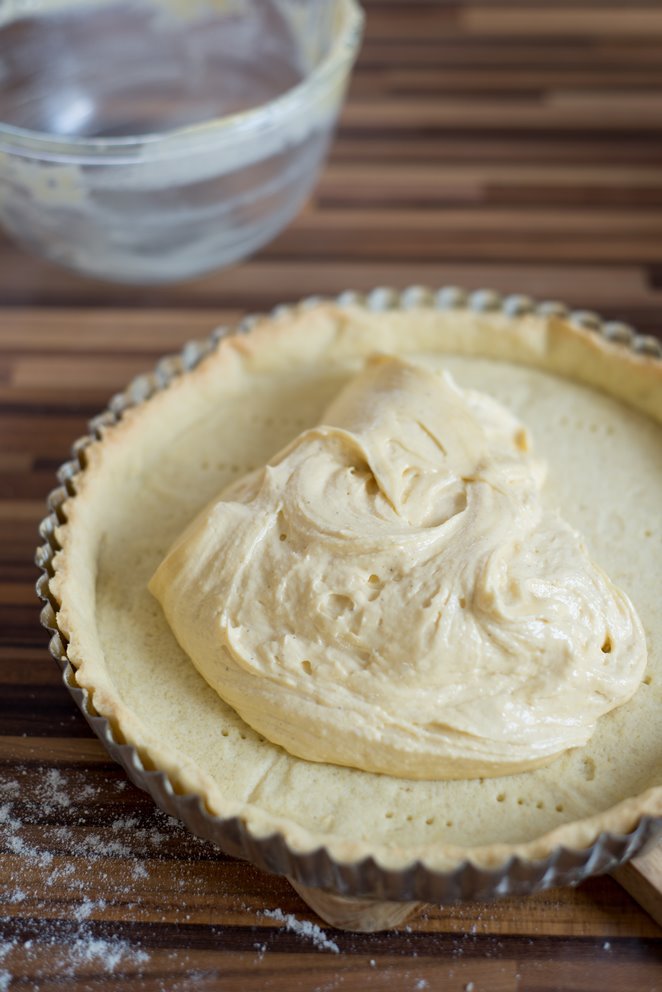  Tarte Bourdaloü Pfirsich Schritt 10 Mandelcreme In Tarte Verteilen