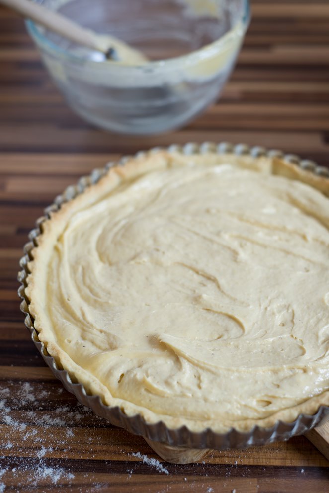  Tarte Bourdaloü Pfirsich Schritt 11 Mandelcreme In Tarteboden Gefullt