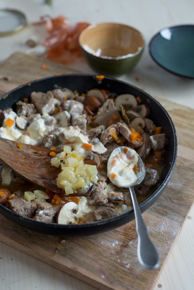 Blanquette de veau mit eingelegten Zitronen Rezept