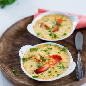 Hummer thermidor als Crème brûlée
