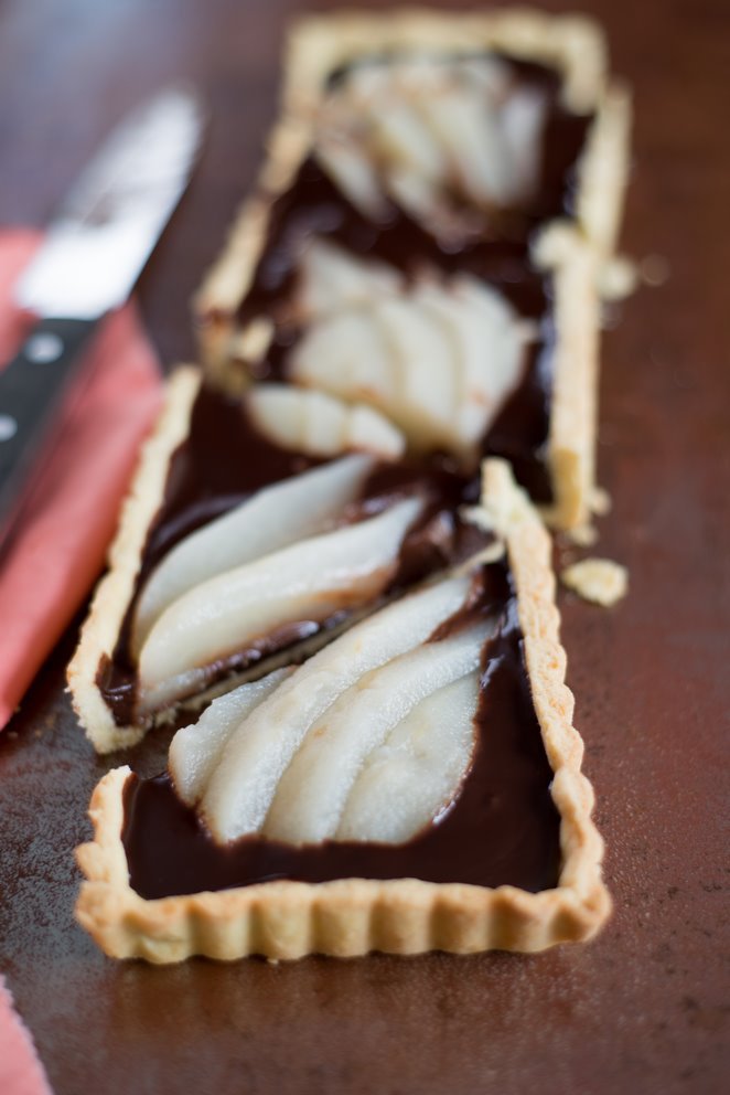 Schoko - Birnen - Tarte, die einfachste Tarte Schokolade-Tarte