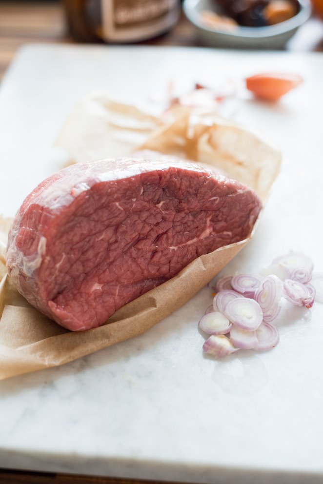 Rindfleisch-Schmortopf mit Orangen und getrocknetem Obst Rezept