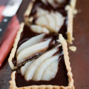 Schoko – Birnen – Tarte, die einfachste Tarte