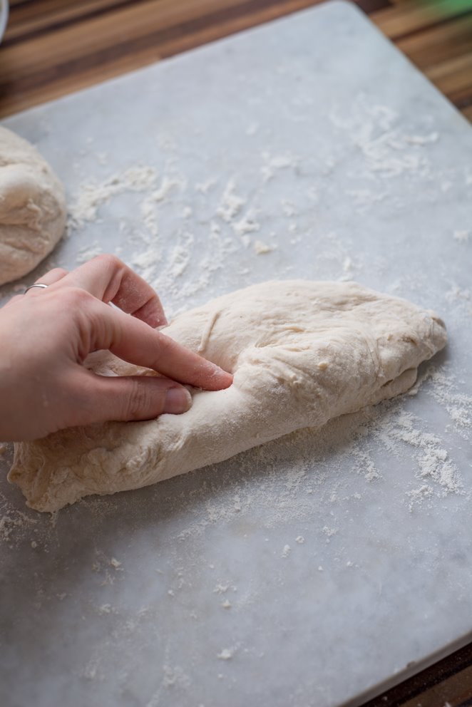 Baguette mit Sauerteig Faconnage-Baguette