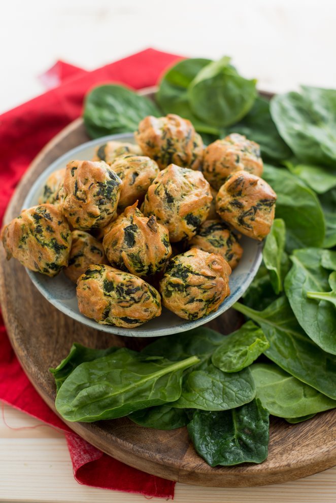 Ein weiteres Rezept für Kinder: Spinat Windbeutel (Gougères aux épinards de mon fils!) Spinat-Rezept-Gemüse-Kinder