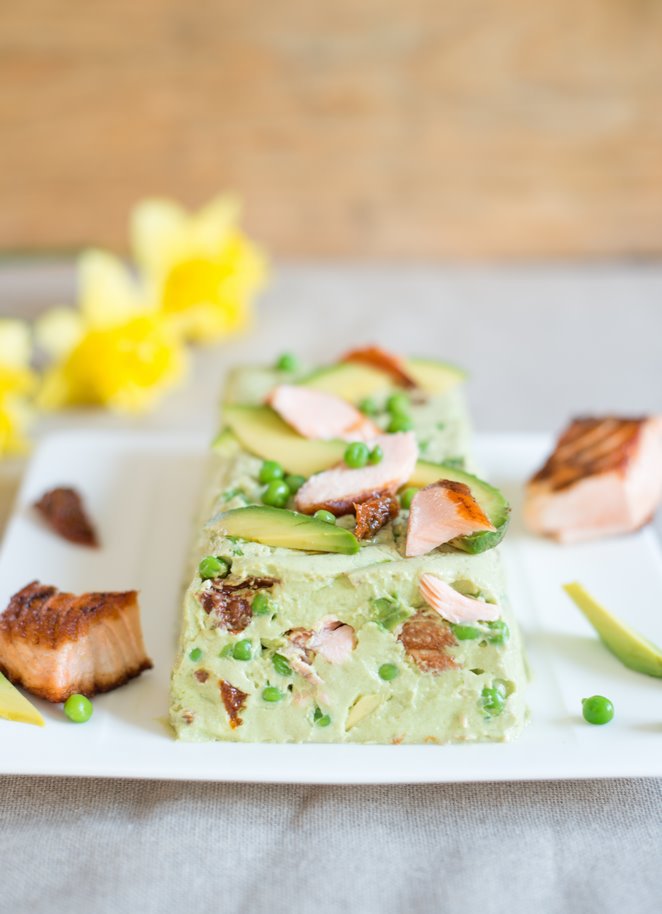 Frühlingsterrine ohne Backen mit Avocado und Lachs Frühlings Terrine Avocado Lachs 2