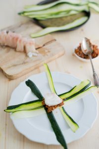 Zucchini-Bonbons mit Fisch und konfierten Tomaten DSC_3849 1 Kopie 200x300
