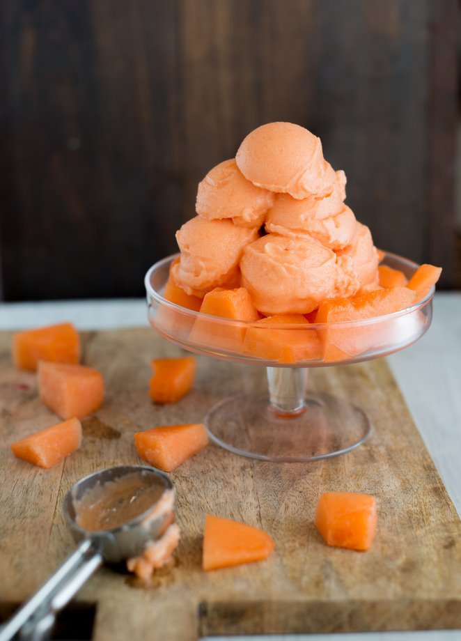 Melonensorbet ohne Eismaschine Rezept