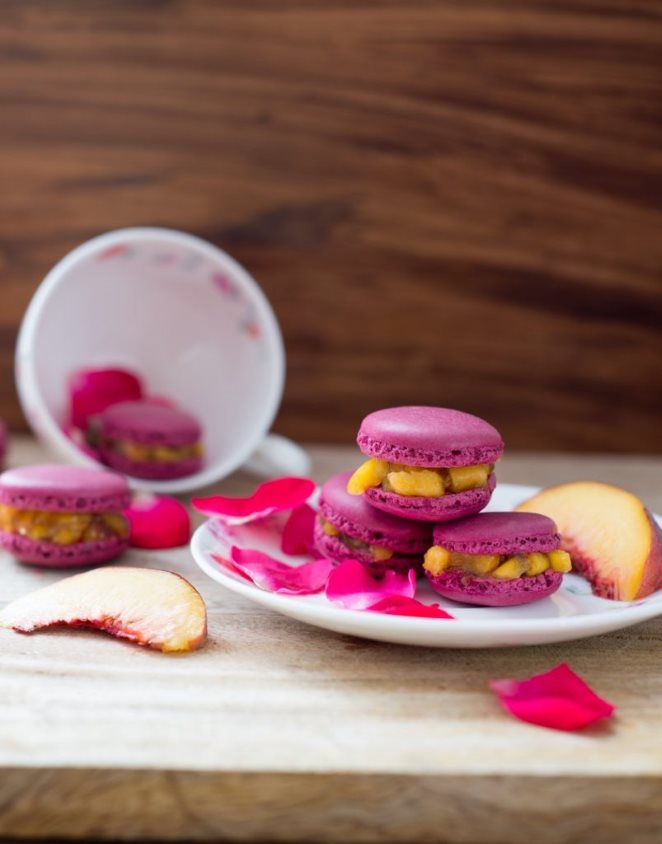 Pfirsich-Rosen-Macarons nicht zu süß!( Macarons Pêches-Rose) Pfirsich-Rosen-Macarons nicht zu süß!( Macarons Pêches-Rose)