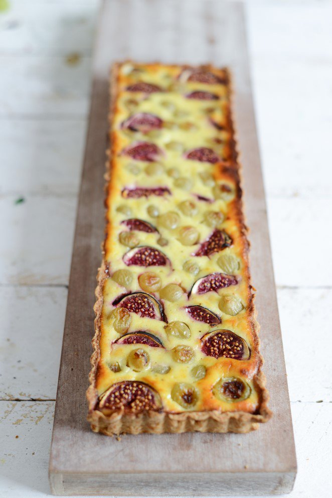 Tarte mi-figue mi-raisin (Feigen- und Weintrauben-Tarte mit Walnüssen)  Tarte Boden Backen Mit Obst
