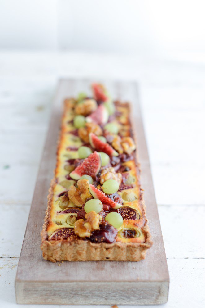 Tarte mi-figue mi-raisin (Feigen- und Weintrauben-Tarte mit Walnüssen)  Tarte Mi Figü Mi Raisin