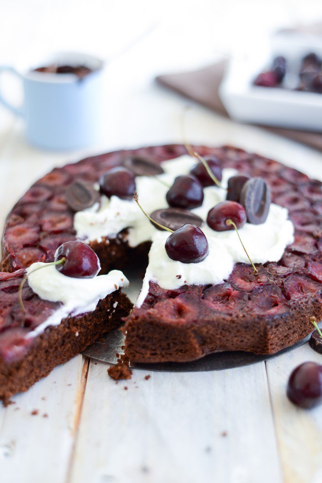  Einfacher Kirsch Schoko Kuchen Kopie