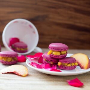 Pfirsich-Rosen-Macarons nicht zu süß!( Macarons Pêches-Rose)