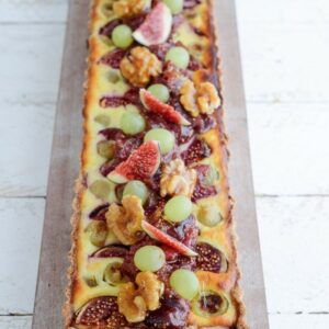 Tarte mi-figue mi-raisin (Feigen- und Weintrauben-Tarte mit Walnüssen)