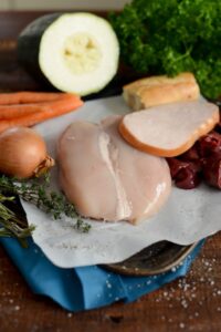 Hähnchen Terrine mit Zucchini und Cidre Hähnchen Terrine mit Zucchini und Cidre Terrine Ohne Schweinefleisch Schritt 1 Zutaten Für Hähnchen Terrine