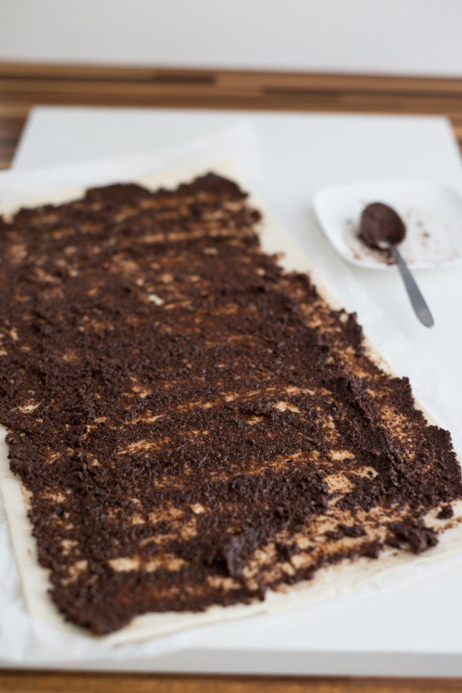  Fingerfood Blätterteig Schritt 3 Schokoladenkuchen Auf Backpapier