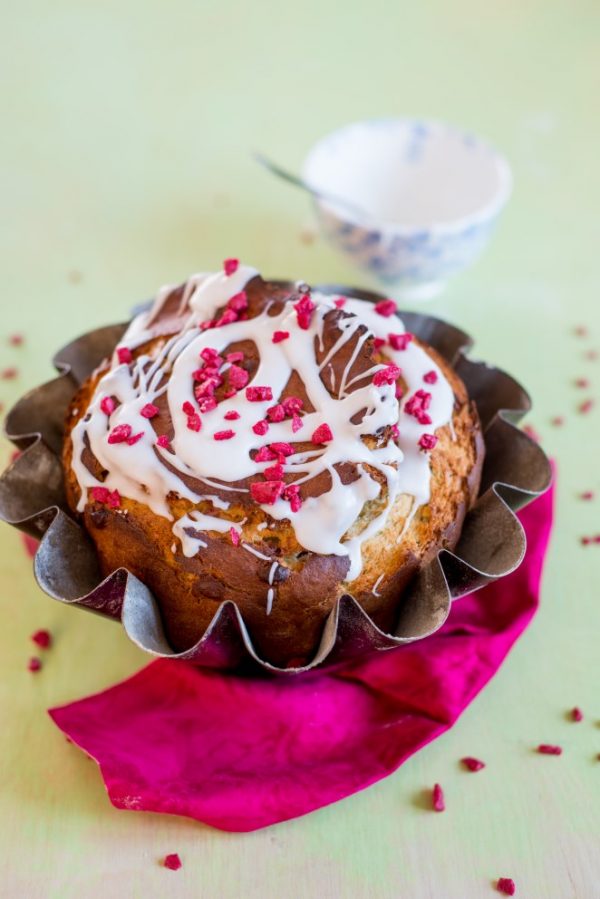 Brioche mit Pistazien und Himbeeren Rezept