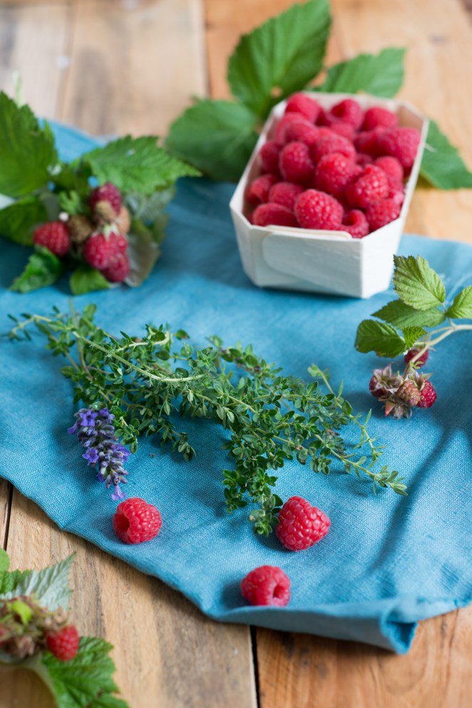  Clafoutis Zitronen Thymian Schritt 3 Himbeeren Und Zitronen Thymian Zu