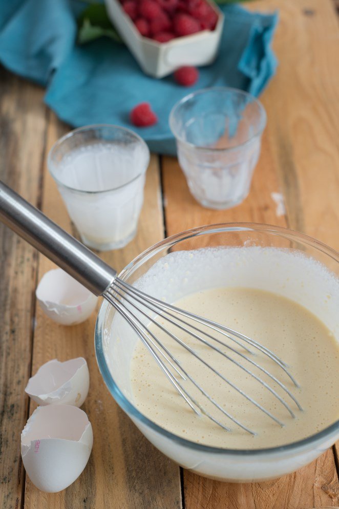  Clafoutis Zitronen Thymian Schritt 6 Clafoutis Teig Anrühren