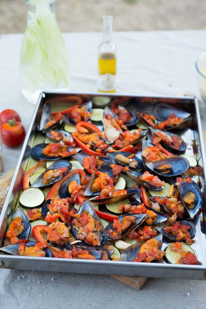 Provenzalische Miesmuscheln aus dem Ofen ( Moules à la provencale au four ) DSC_2885