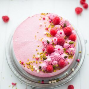 Himbeer-Pistazien-Torte (Entremet framboise-pistache)