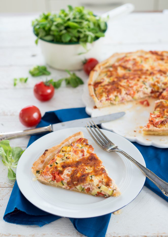 Sommerliche Gemüse-Quiche (Quiche aux légumes d'été) Sommer Gemüse Quiche 2