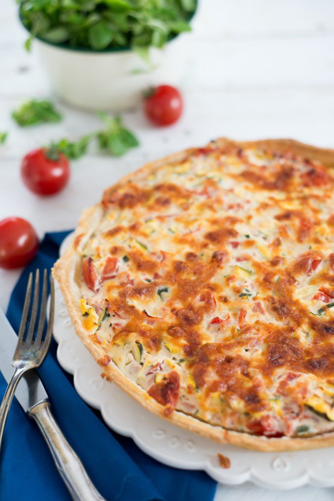 Sommerliche Gemüse-Quiche (Quiche aux légumes d'été) Sommer Gemüse Quiche 4