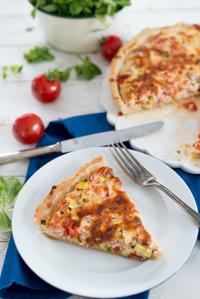 Sommerliche Gemüse-Quiche (Quiche aux légumes d'été) Sommer Gemüse Quiche 5