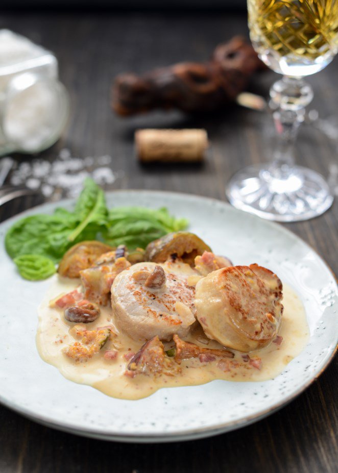 Schweinefilet-Medaillons mit Feigen und Pfifferlingen Rezept
