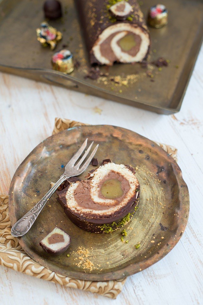 Bûche de Noel à la Mozart Rezept