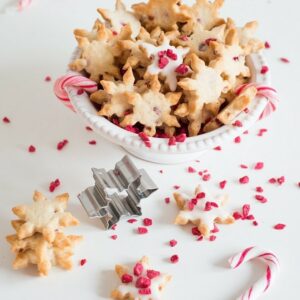 Plätzchen ohne Ei Himbeer-Rosen oder Plätzchen à la française