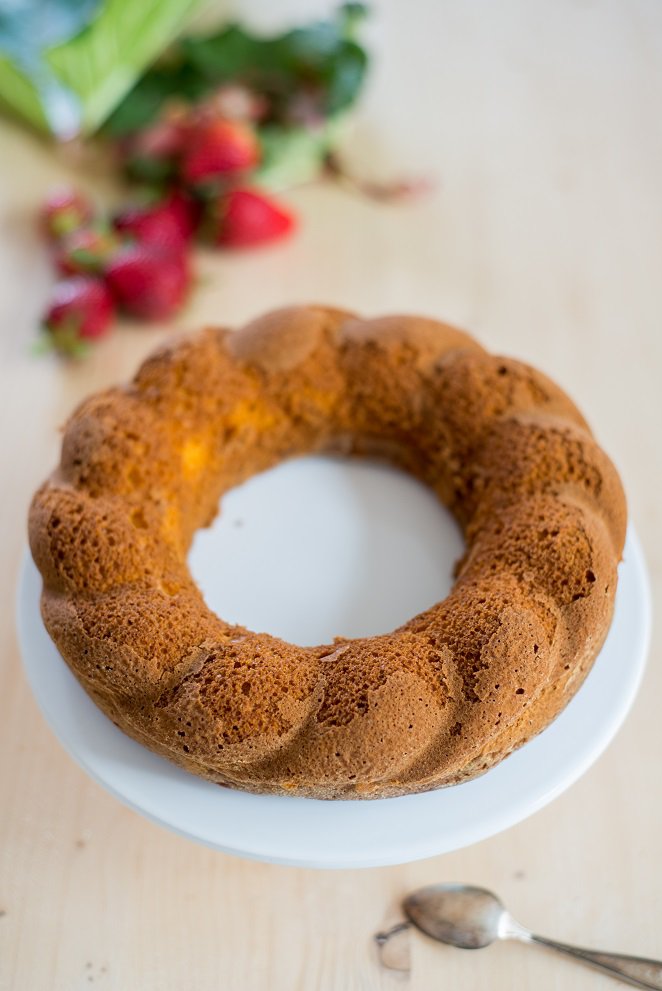 Frühlingskuchen mit Möhren, Rhabarber und Erdbeeren DSC_8362
