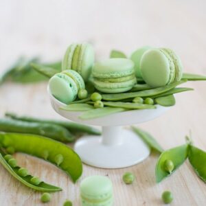 Erbsen Macarons (Macarons aux petits pois)
