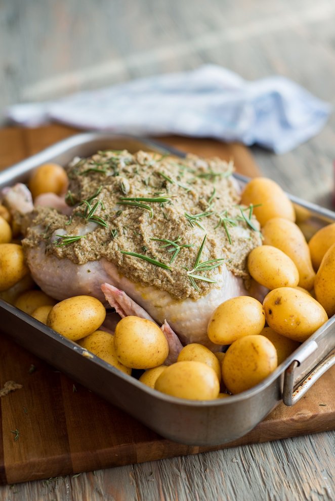  Brathähnchen Mit Tapenade Schritt 7 Rohes Hähnchen Mit Tapenade In B