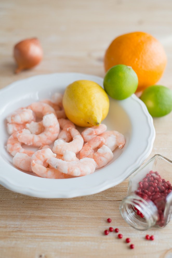  Garnelen Zitrone Marinade Schritt 1 Garnelen Und Zutaten Bereit