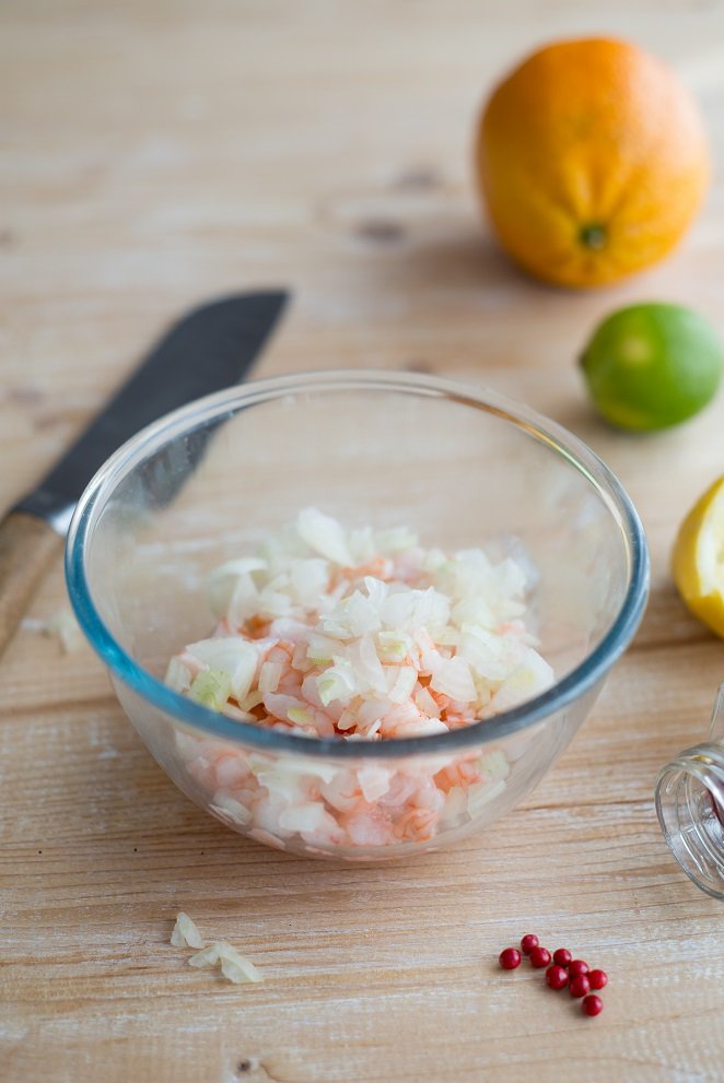  Garnelen Zitrone Marinade Schritt 4 Garnelen Tartar In Schüssel