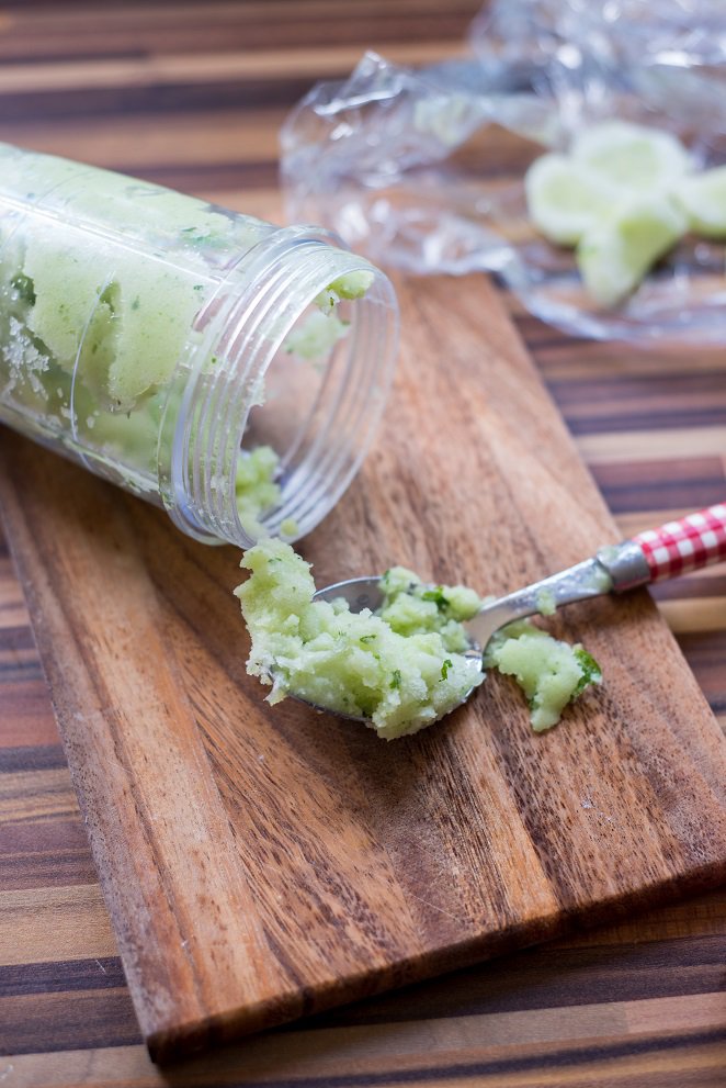 Hauptsache Gesund - Gurken-Minz-Sorbet Sorbet Ohne Eismaschine Schritt 2 Gurken Minz Sorbet Im Glas