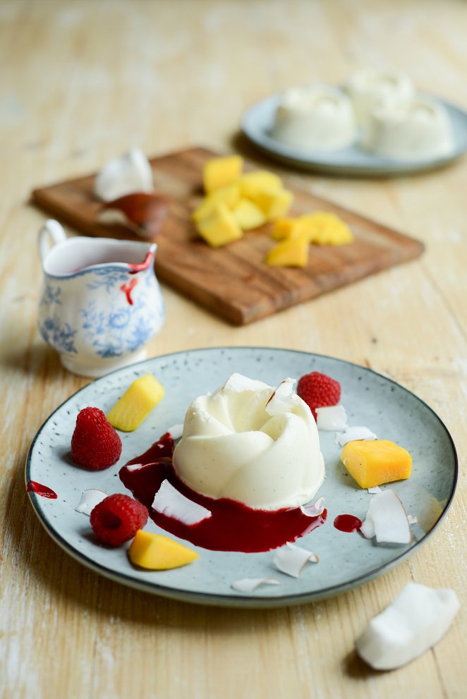 Blanc-manger mit Kokosnuss und Mango (Blanc-manger noix de coco et mangue) blanc-manger-rezept