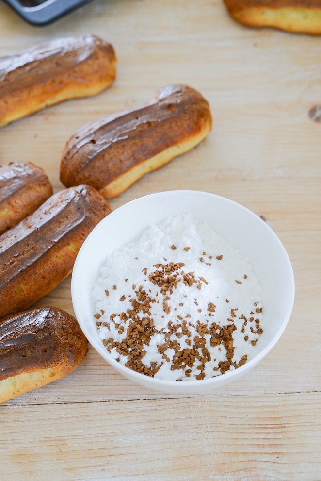 Éclairs mit Kaffeecreme (éclairs au café) DSC_5859