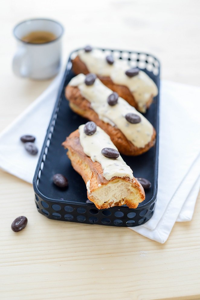 Éclairs mit Kaffeecreme (éclairs au café) DSC_5891-1