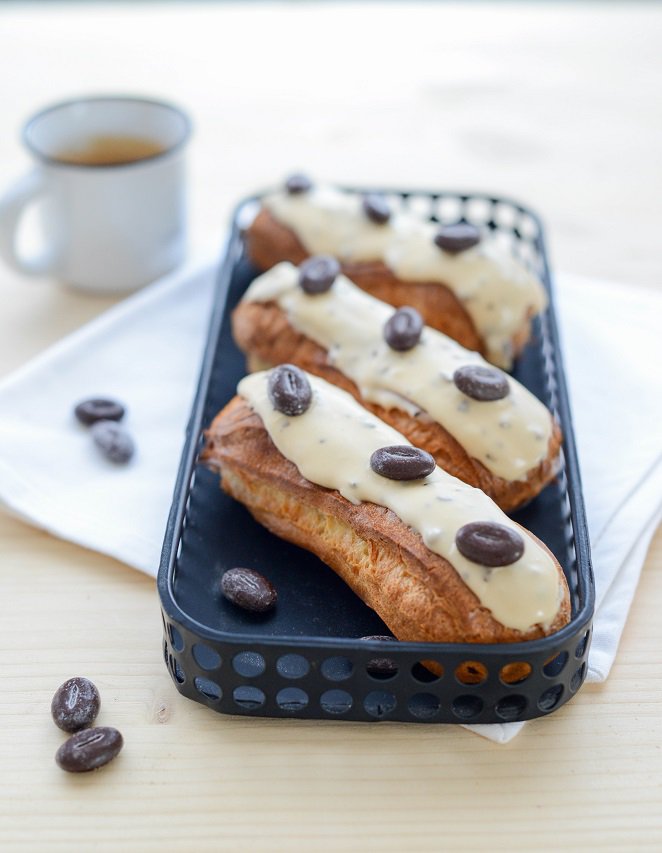 Éclairs mit Kaffeecreme (éclairs au café) Kaffee-eclairs