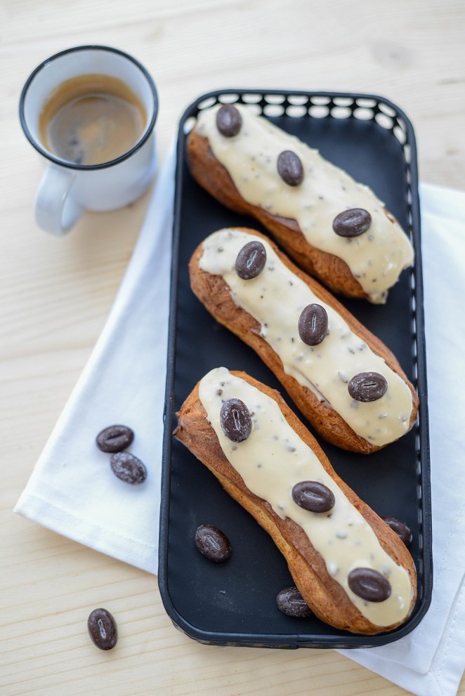 Éclairs mit Kaffeecreme (éclairs au café) eclairs-cafe