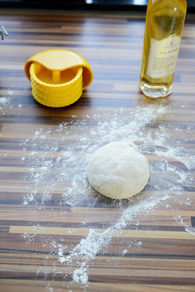  Knusprige Brot Stangen Schritt 1 Baguette Teig Geformt